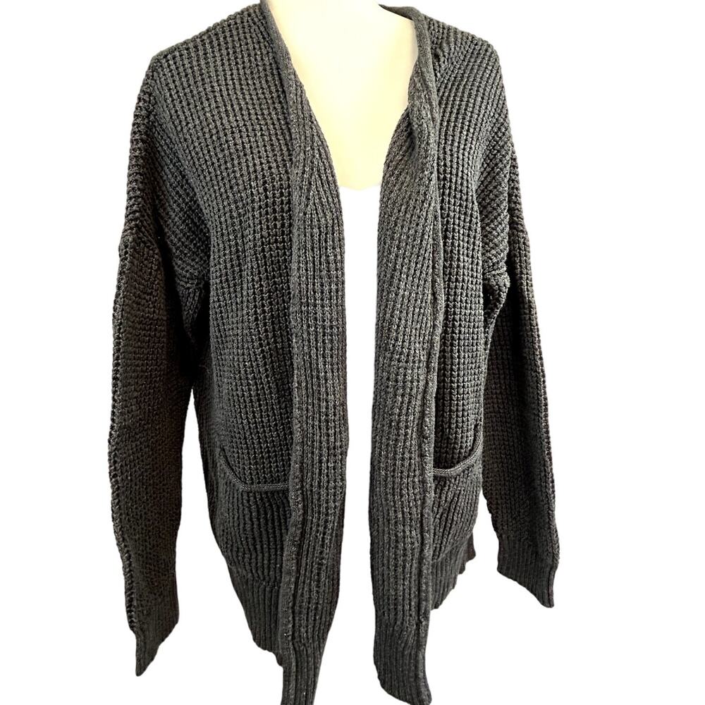 SKU2175 Universal Thread Women's XL Black Open Front Cardigan Sweater 3/4 Sleeve
